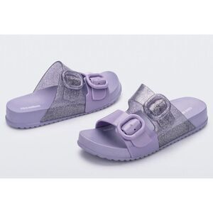 Mini Melissa Cozy Slide Lilac Glitter, Sz 11 $65